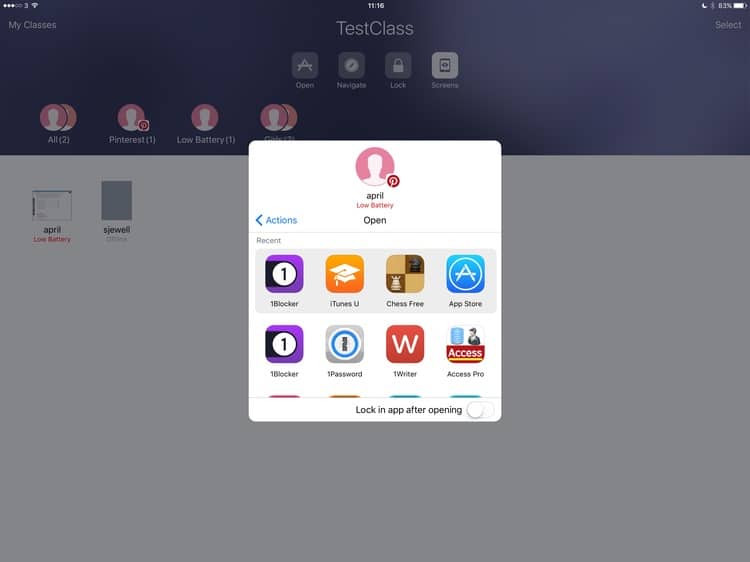 Apple Classroom Actions and In App Lock eStorm Australia Managed Service Provider